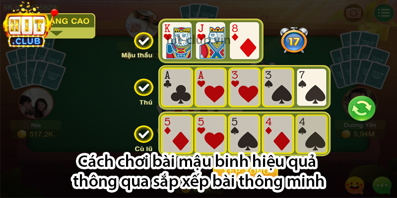 Cách chơi bài mậu binh hiệu quả