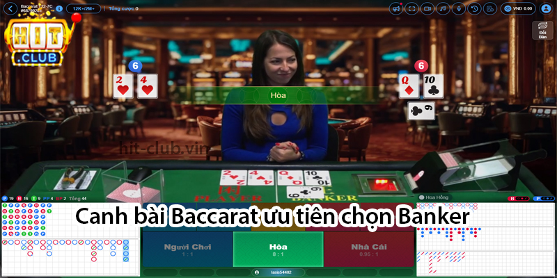 Canh bài Baccarat theo Banker