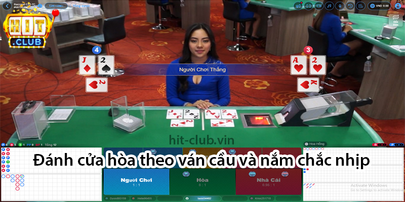 Đánh cửa hòa theo ván cầu và nắm chắc nhịp tới cửa 